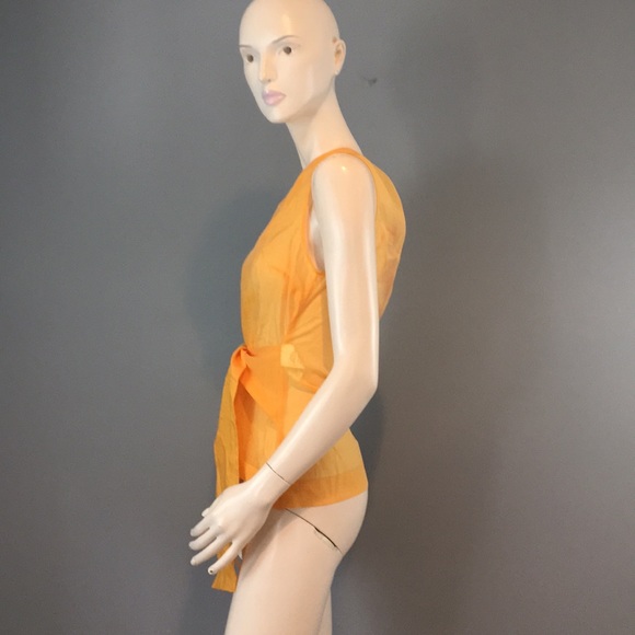 NWT MSGM Yellow Gold Blouse Sz 42/US 6 - Picture 5 of 14